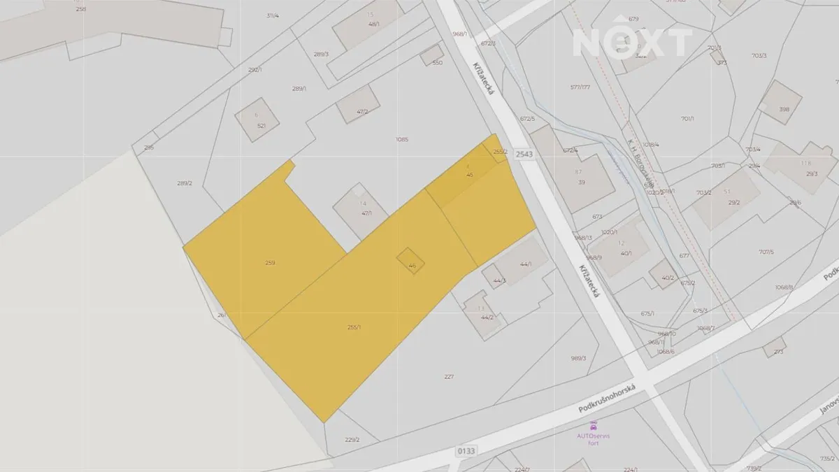 Prodej stavebního pozemku 4368 m²